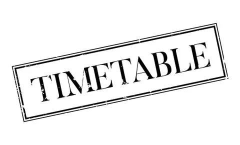 Timetable rubber stamp Stock Illustration