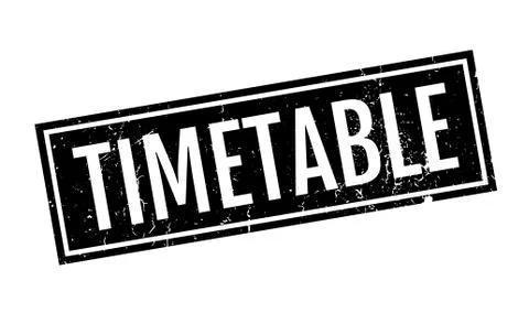 Timetable rubber stamp Stock Illustration