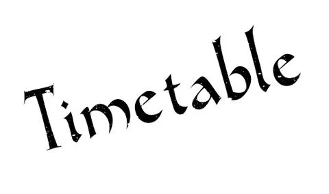 Timetable rubber stamp Stock Illustration