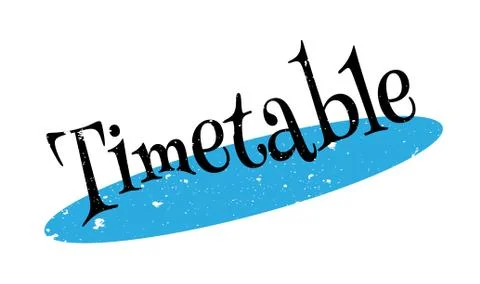 Timetable rubber stamp Stock Illustration