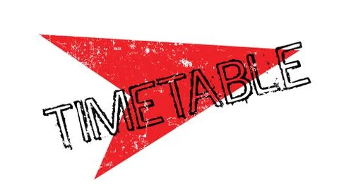 Timetable rubber stamp Stock Illustration
