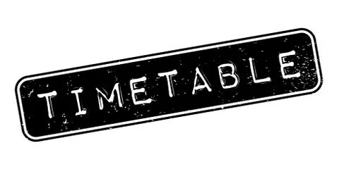 Timetable rubber stamp Stock Illustration