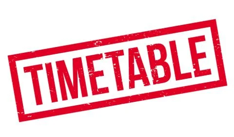 Timetable rubber stamp Stock Illustration