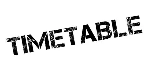 Timetable rubber stamp Stock Illustration