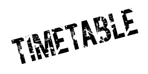 Timetable rubber stamp イラスト素材