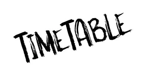Timetable rubber stamp イラスト素材