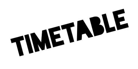 Timetable rubber stamp Stock Illustration