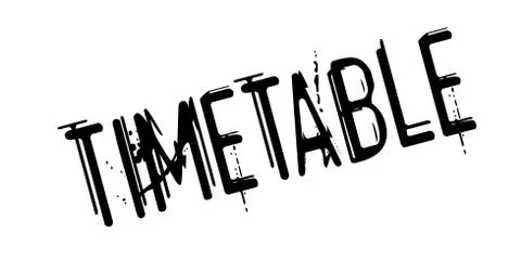 Timetable rubber stamp Stock Illustration