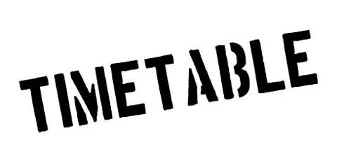Timetable rubber stamp 스톡 일러스트