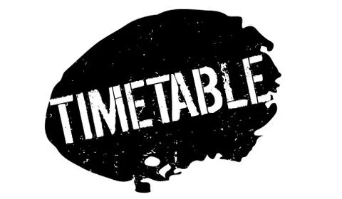 Timetable rubber stamp Stock Illustration