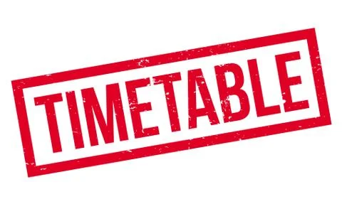 Timetable rubber stamp Stock Illustration