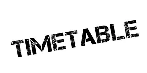 Timetable rubber stamp Stock Illustration