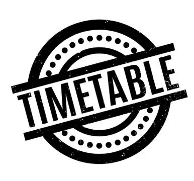 Timetable rubber stamp Stock Illustration