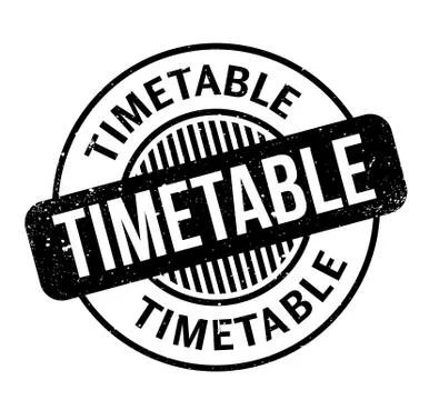 Timetable rubber stamp Stock Illustration
