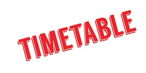 Timetable rubber stamp Stock Illustration