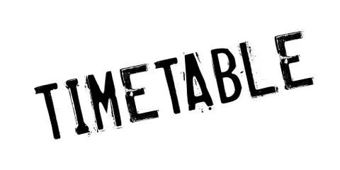 Timetable rubber stamp Stock Illustration