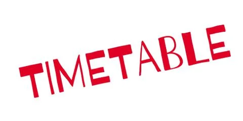 Timetable rubber stamp Stock Illustration