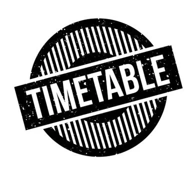 Timetable rubber stamp Stock Illustration