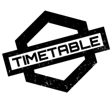Timetable rubber stamp Stock Illustration