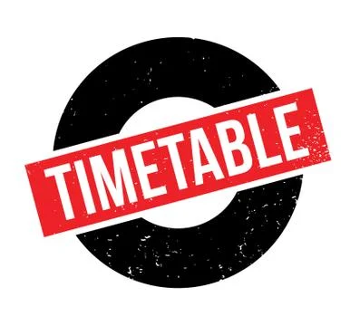 Timetable rubber stamp 스톡 일러스트