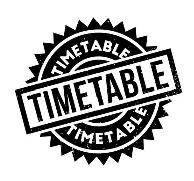 Timetable rubber stamp Stock Illustration