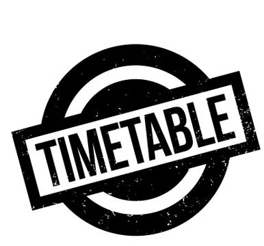 Timetable rubber stamp Stock Illustration