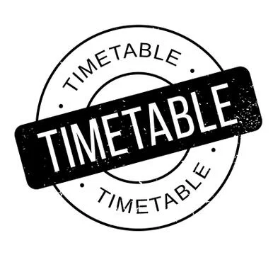 Timetable rubber stamp Stock Illustration
