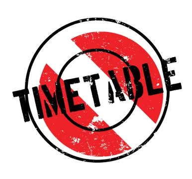 Timetable rubber stamp Stock Illustration