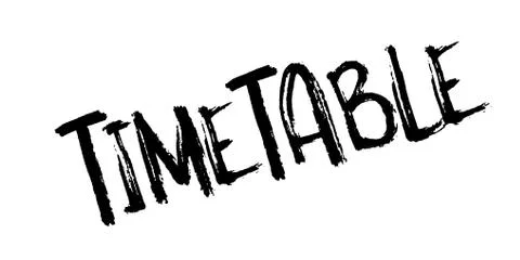 Timetable rubber stamp 스톡 일러스트