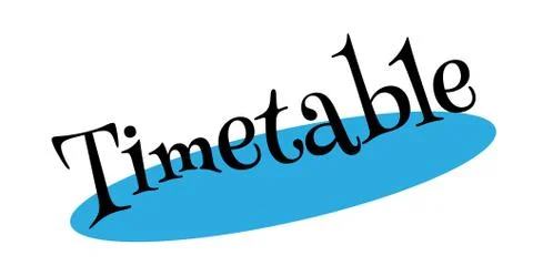 Timetable rubber stamp Stock Illustration