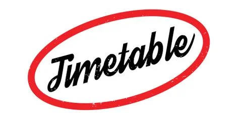 Timetable rubber stamp Stock Illustration