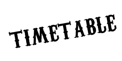 Timetable rubber stamp Stock Illustration