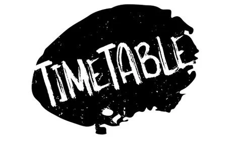 Timetable rubber stamp 스톡 일러스트