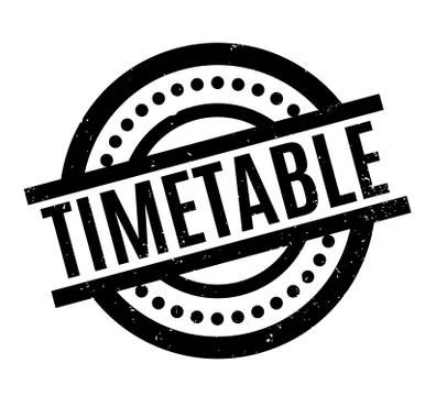 Timetable rubber stamp Stock Illustration
