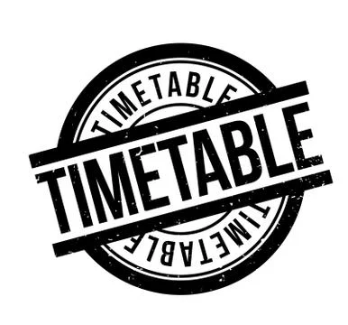 Timetable rubber stamp Stock Illustration
