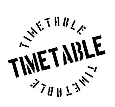 Timetable rubber stamp Stock Illustration
