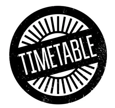 Timetable rubber stamp Stock Illustration