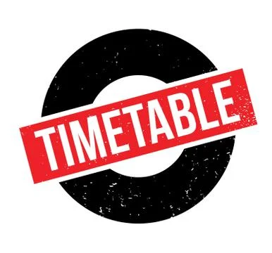 Timetable rubber stamp Stock Illustration