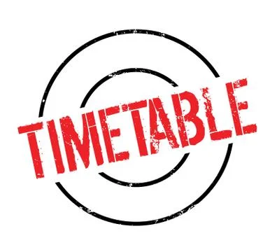 Timetable rubber stamp Stock Illustration
