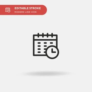 Timetable Simple vector icon. Illustration symbol design template for web mob Illustrazione stock