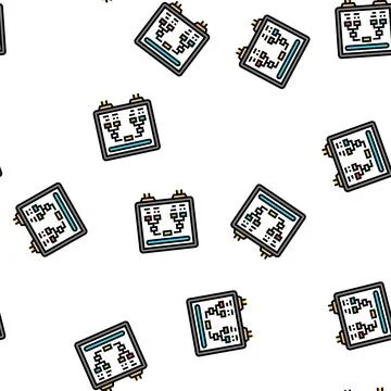 Timetable soccer vector seamless pattern Stock Illustration