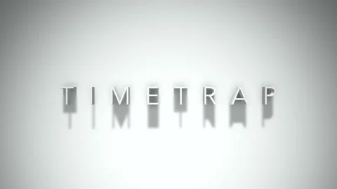 Timetrap 3D title animation with shadows on a white background Stock Footage 297386516