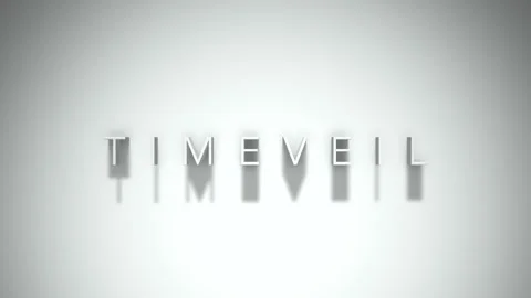 Timeveil 3D title animation with shadows on a white background Stock Footage 297386531