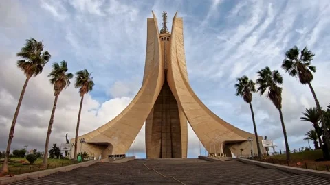 Timewarp of Algiers Martyr's Memorial Stock-Footage 148117561