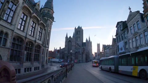 Timewarp of ghent Stock Footage 170302278