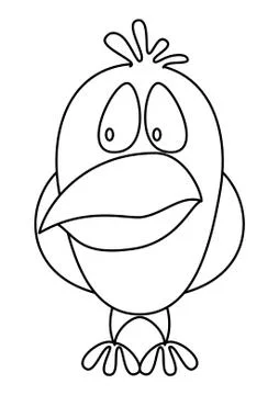 Timid chicken, contours Stock Illustration