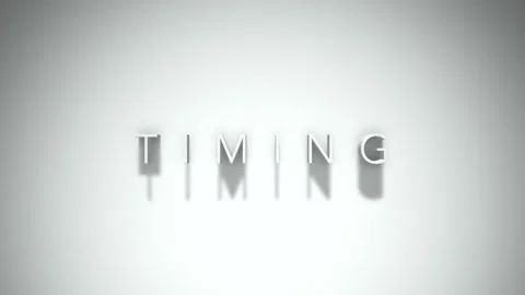 Timing 3D title animation with shadows on a white background Stock Footage 296495576