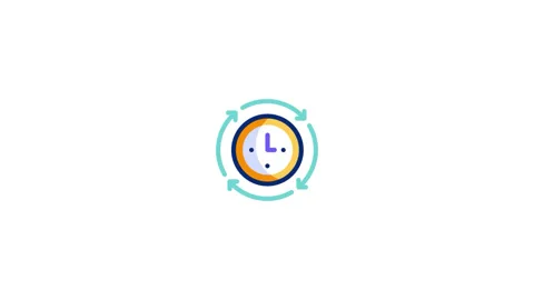 Timing Animated Icon Stock Footage 320345124