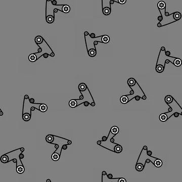 Timing belt car mechanic vector seamless pattern Illustrazione stock