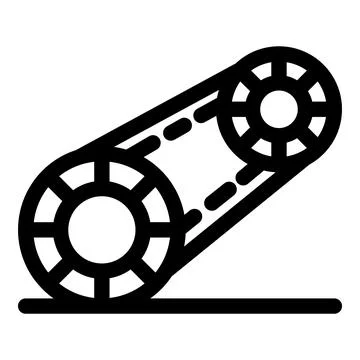 Timing belt connecting two gears, ensuring smooth power transmission Stock Illustration